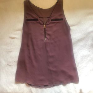 EXPRESS Purple Zip Tank